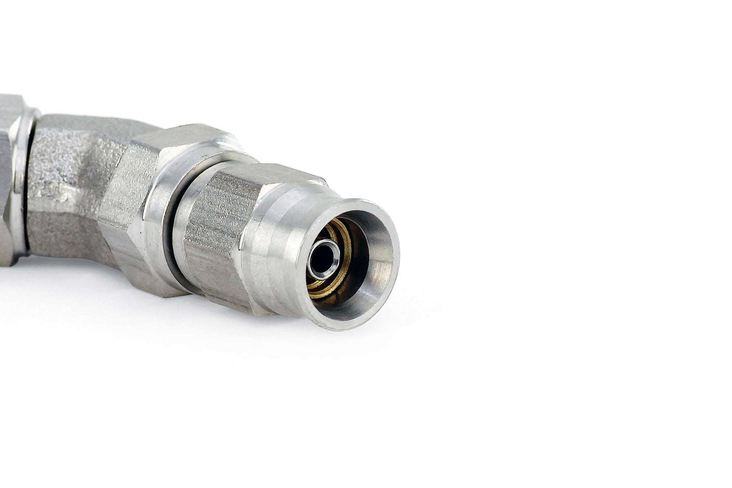Reusable Hose End Fitting For Reinforced PTFE Hose Double Swivel.