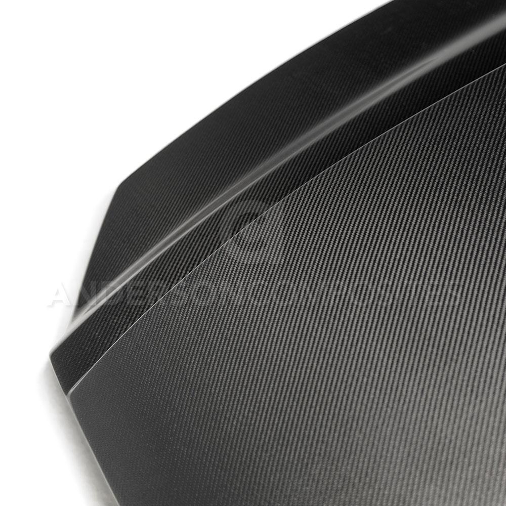 Anderson Composites AC-HD13FDMU-CJ Type-CJ Carbon Fiber Cowl Hood For 2013-2014 Ford Mustang