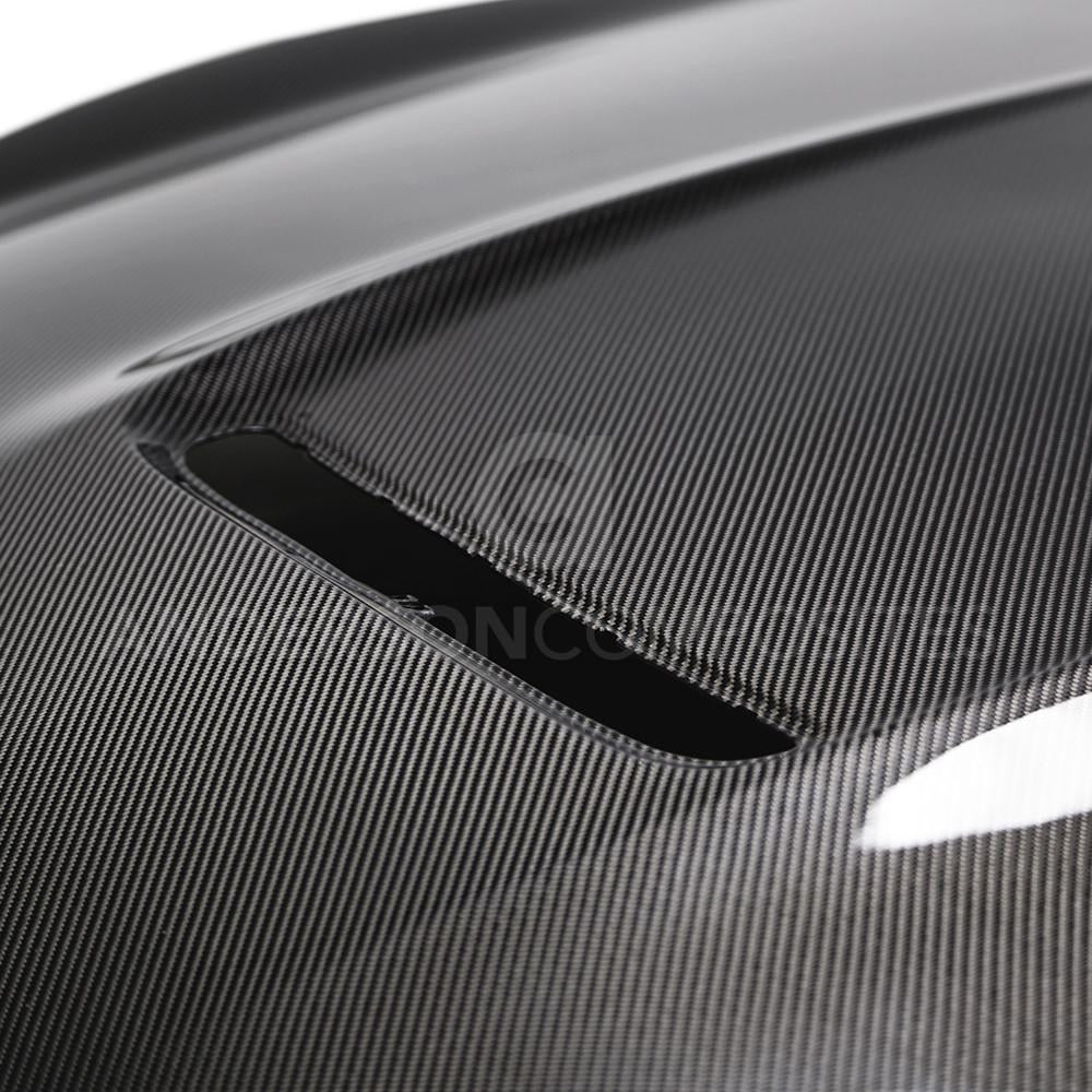 Anderson Composites AC-HD15FDMU350-OE-DS Double Sided Carbon Fiber Hood For 2015-2020 Ford Mustang Shelby GT350 & GT350R