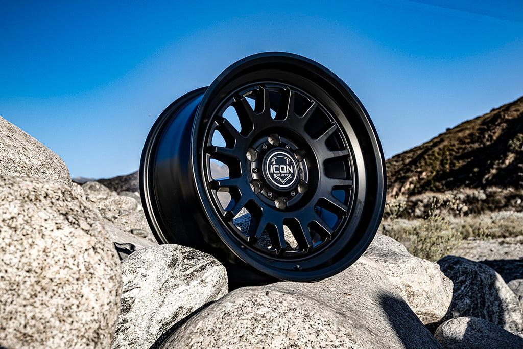 ICON Alloys Anza Satin Black 17 X 8.5 / 6 X 135 6mm Offset 5" BS