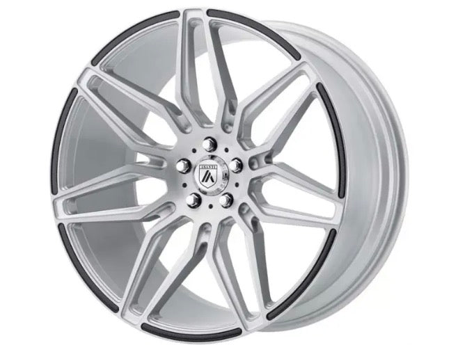 Asanti Black ABL-11 Brushed Silver W/Carbon Fiber Inserts 22x10.5 5x120.00 35
