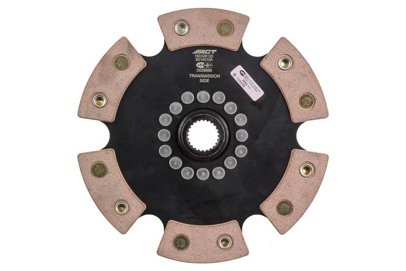 ACT 6-Pad Rigid Racing Clutch Disc | 2002-2006 Acura RSX Base/Type-S, 2002-2015 Honda Civic Si, and 2002-2012 Honda Accord (6214010A)