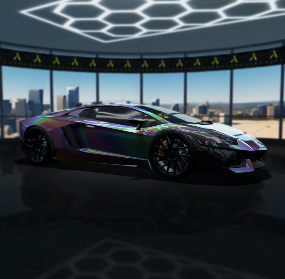 Gloss Iridescent Psychedelic Grey