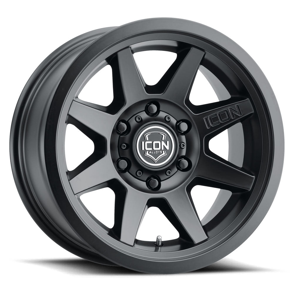 ICON ALLOYS REBOUND SLX SAT BLK - 17 X 8.5 / 6 X 5.5 / 25MM / 5.75" BS