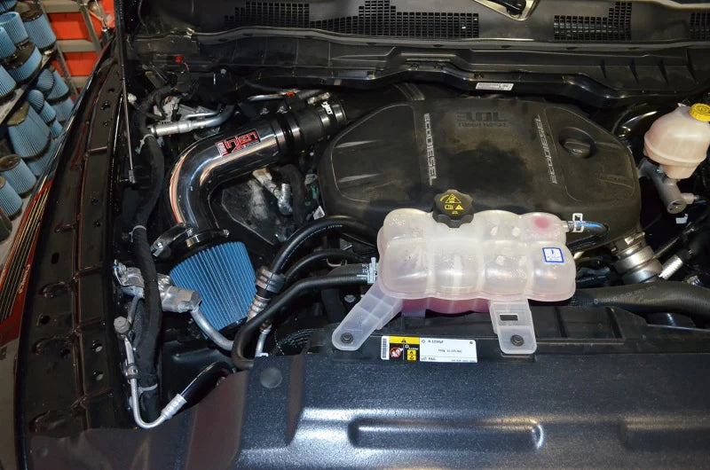 Injen 14-18 Dodge Ram 3.0L V6 Wrinkle Black Power-Flow Short - PF8054WB
