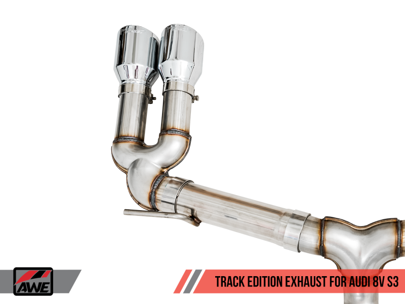 AWE Tuning Audi 8V S3 Track Edition Exhaust w/Chrome Silver - 3015-42142-C-Dub Tech