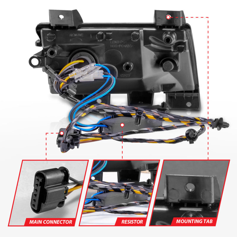 ANZO 2018-2021 Jeep Wrangler LED Side Markers Chrome Housing Smoke - 511085-C-Dub Tech