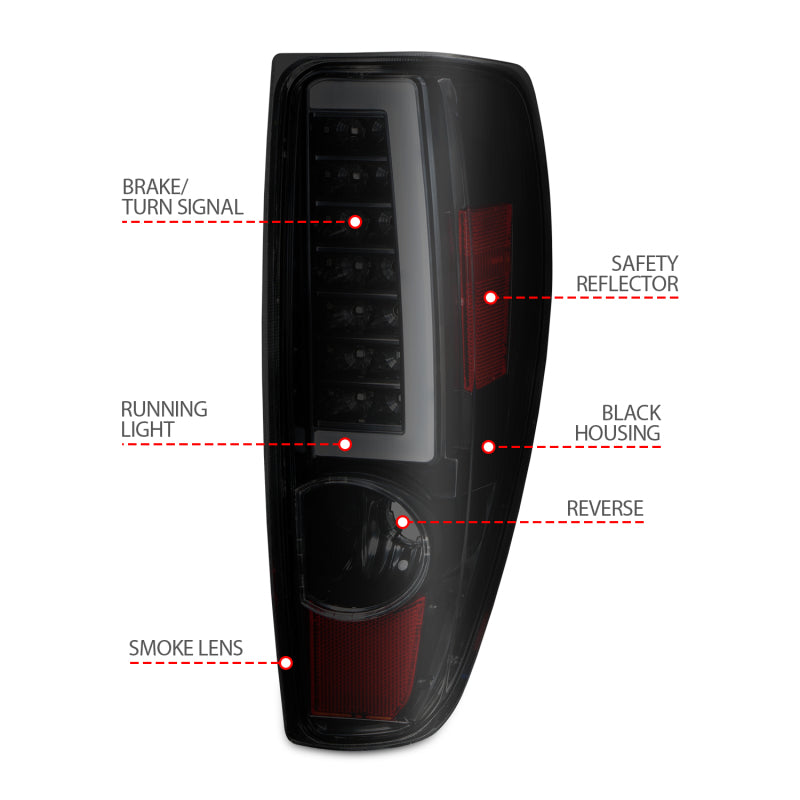 ANZO 2004-2012 Chevrolet Colorado/ GMC Canyon LED Tail Lights w/ - 311383-C-Dub Tech