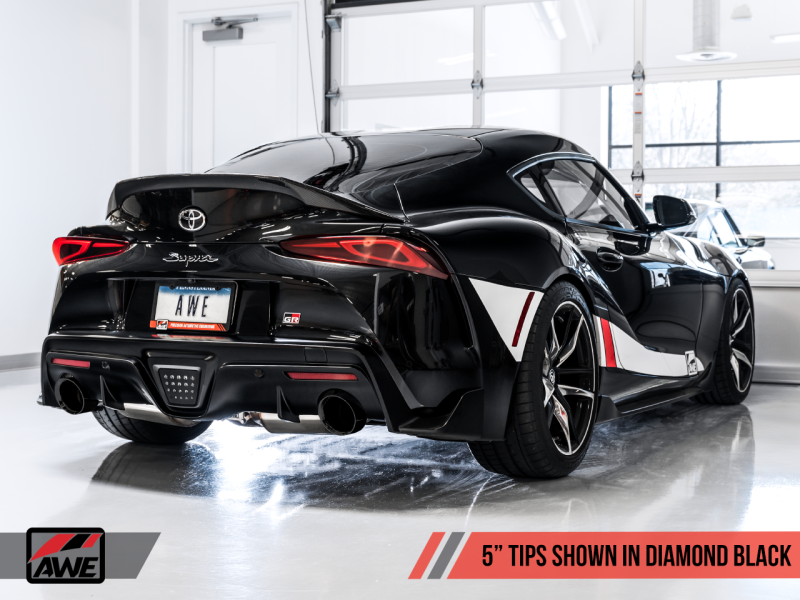 AWE 2020 Toyota Supra A90 Resonated Touring Edition Exhaust - - 3015-33132-C-Dub Tech