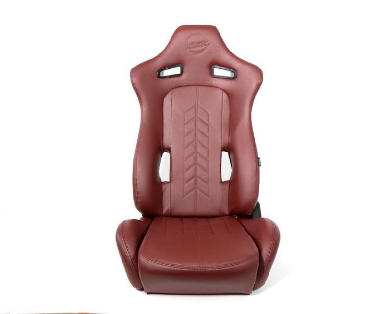 NRG Reclinable Sport Seats (Pair) The Arrow Maroon Vinyl w/ - RSC-810MAR L/R