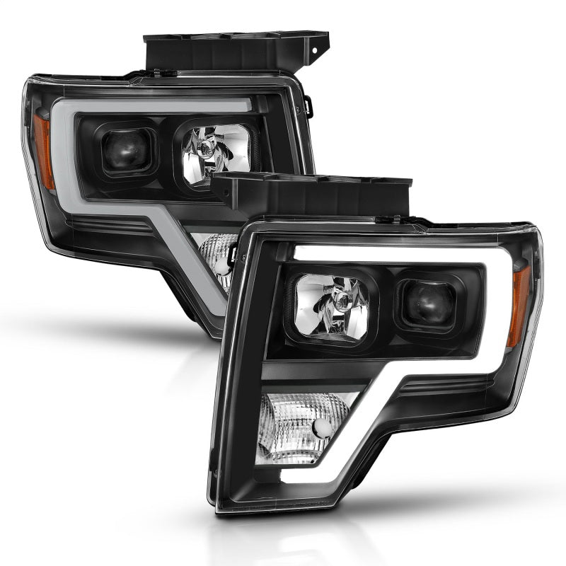 ANZO 2009-2014 Ford F-150 Projector Light Bar H.L Black Amber - 111443-C-Dub Tech