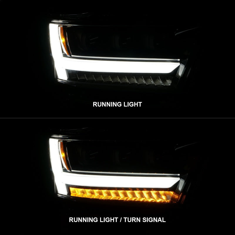 ANZO 2019-2020 Dodge Ram 1500 LED Projector Headlights Plank Style - 111494-R-C-Dub Tech