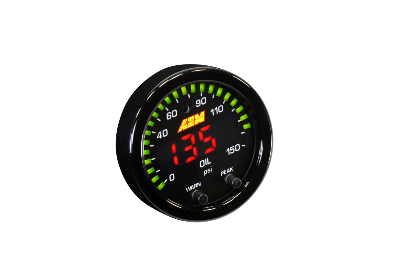 AEM X-Series 0-150 Oil Pressure Gauge Kit - 30-0307-C-Dub Tech