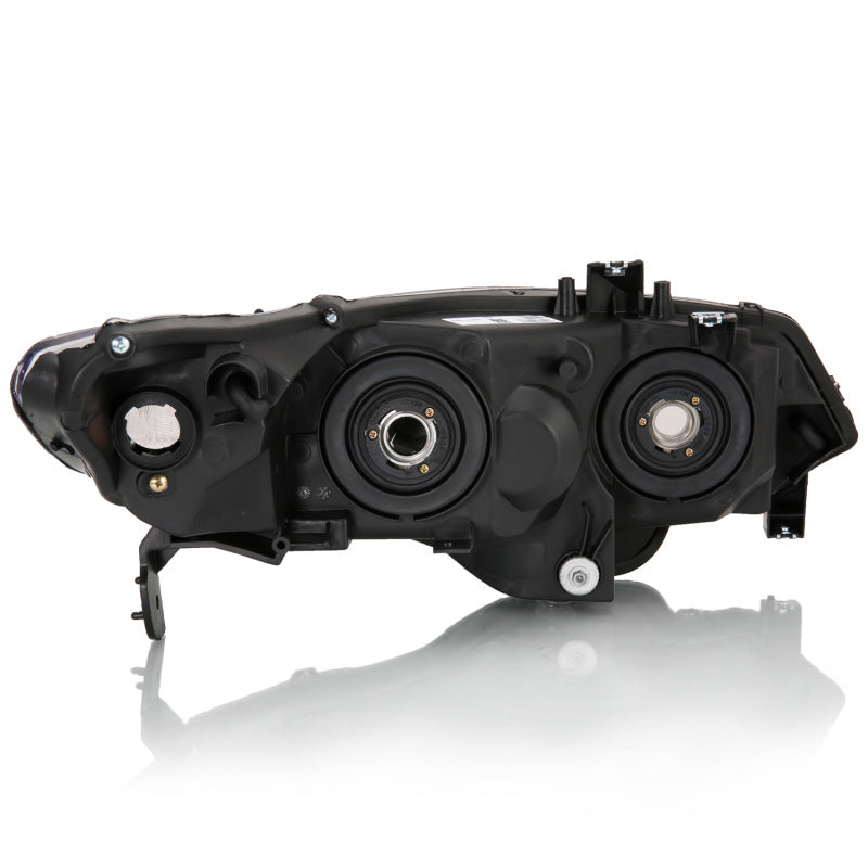 ANZO 2006-2009 Honda Civic 2 Door Crystal Headlight Black Amber - 121546-C-Dub Tech