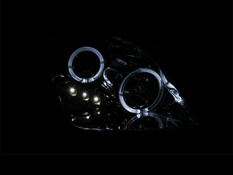 ANZO 1997-2001 Honda Prelude Projector Headlights w/ Halo Chrome w/ - 121342-C-Dub Tech