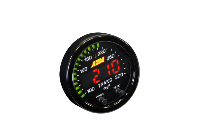 AEM X-Series Temperature 100-300F Gauge Kit (ONLY Black Bezel and - 30-0302-C-Dub Tech