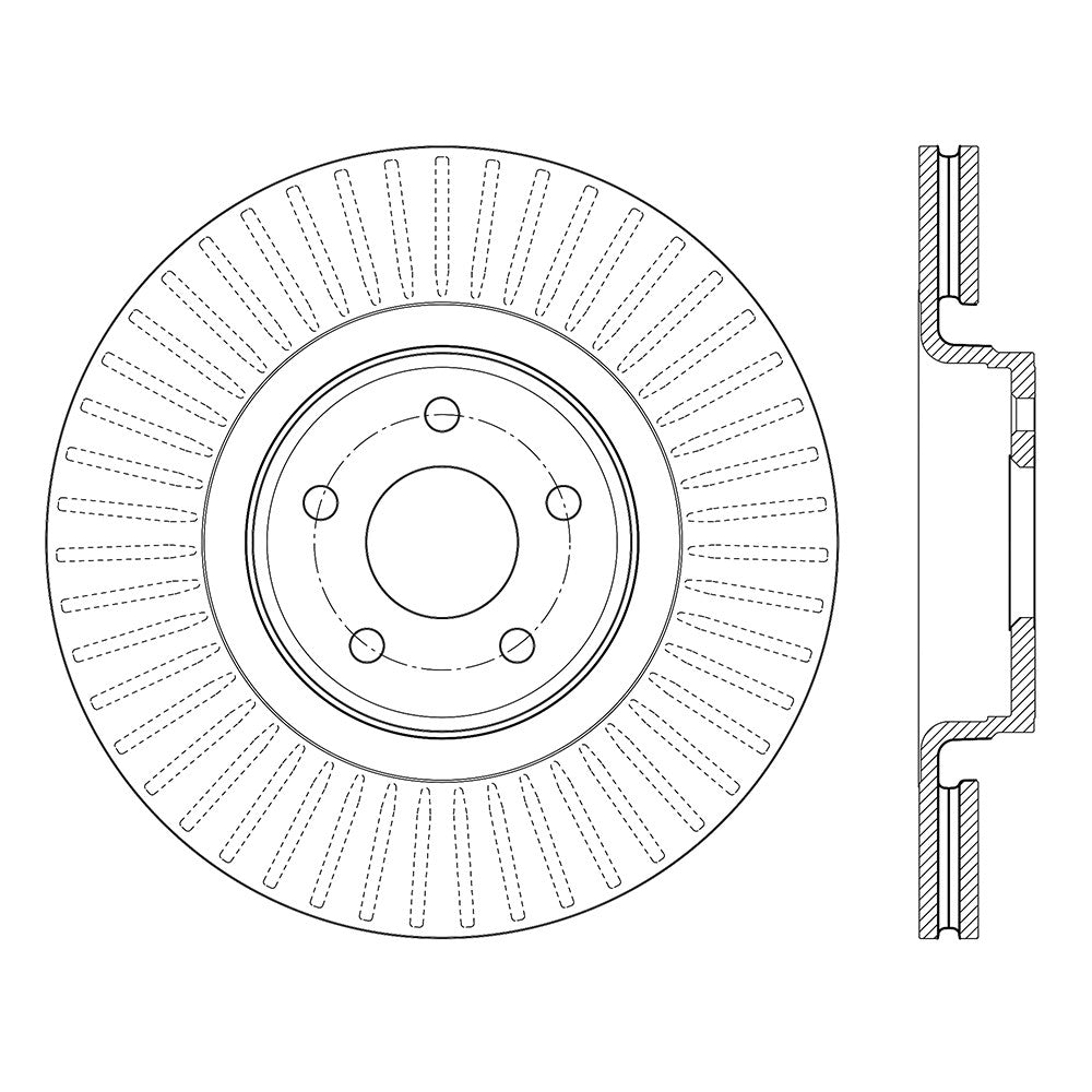 Centric Premium 335mm Vented Front Brake Rotor - Ford Focus ST 2014-2018