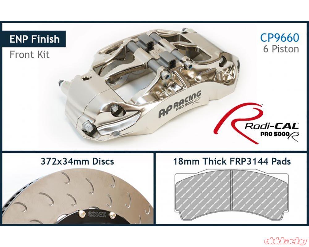 AP Racing Essex Front CP9660-2/3S4L 6 pot 372x34/72V Radi-CAL ENP Competition Brake Kit Mitsubishi Lancer Evo VII-IX 2001-2006-C-Dub Tech