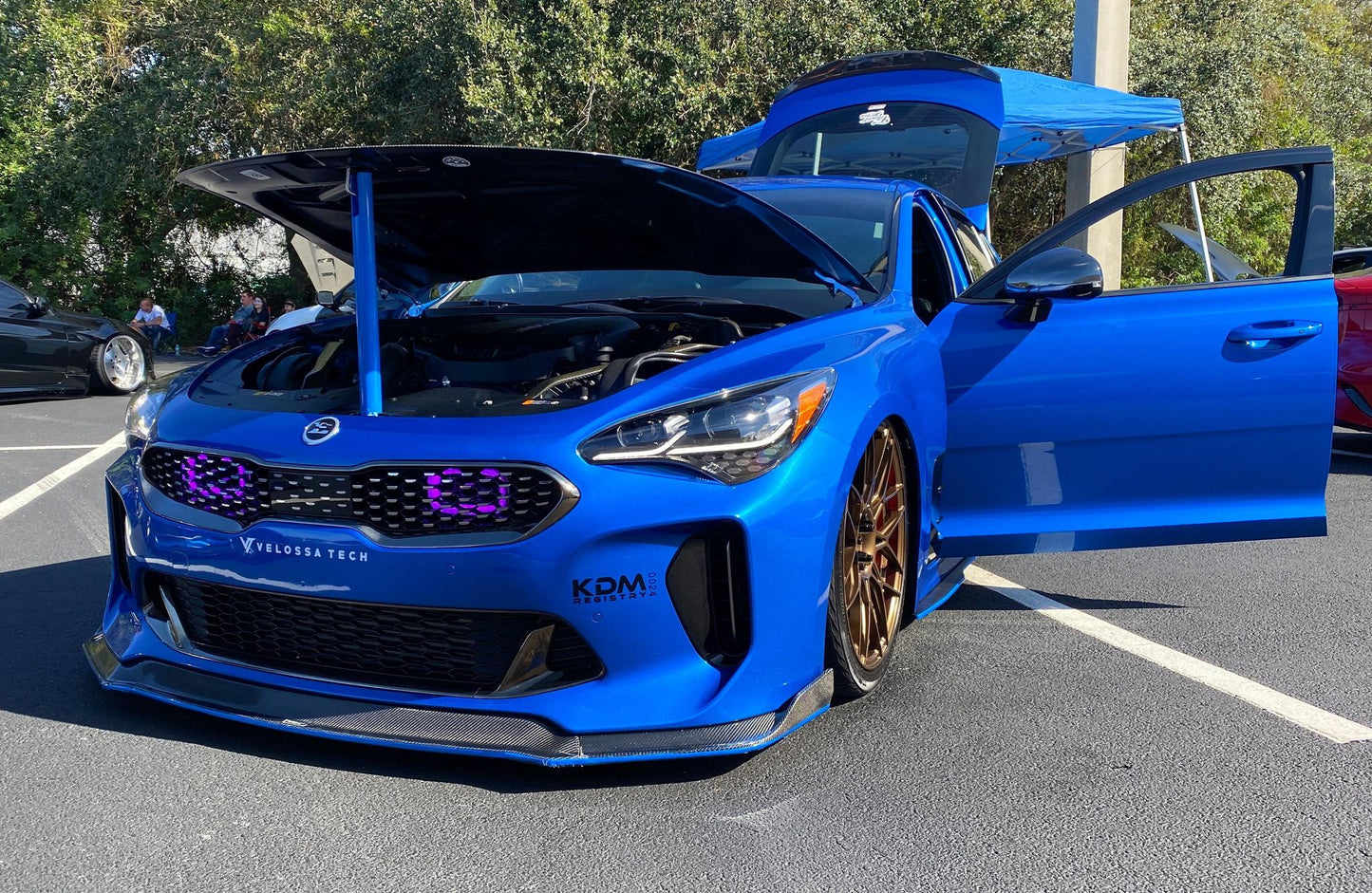 2017-2023 Kia Stinger 3.3T/2.0T/2.5T Dual BIG MOUTH "LIT KIT" Ram Air Intake Snorkels-C-Dub Tech