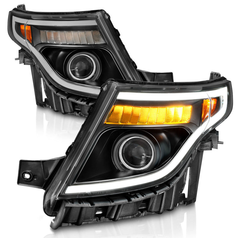 ANZO 11-15 Ford Explorer (w/Factory Halogen HL Only) Projector Headlights - 111575-C-Dub Tech