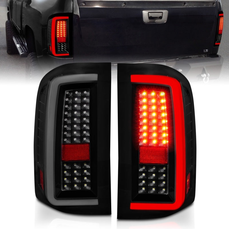 ANZO 2007-2013 Chevrolet Silverado1500/ 2500/ 3500 LED Tail Lights w/ - 311381-C-Dub Tech