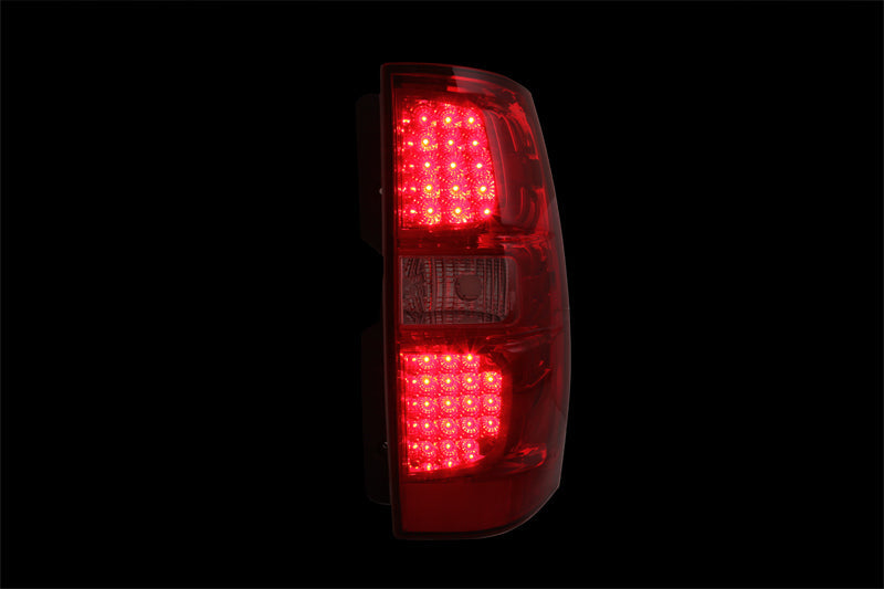 ANZO 2007-2013 Chevrolet Avalanche LED Taillights Red/Clear - 311143-C-Dub Tech
