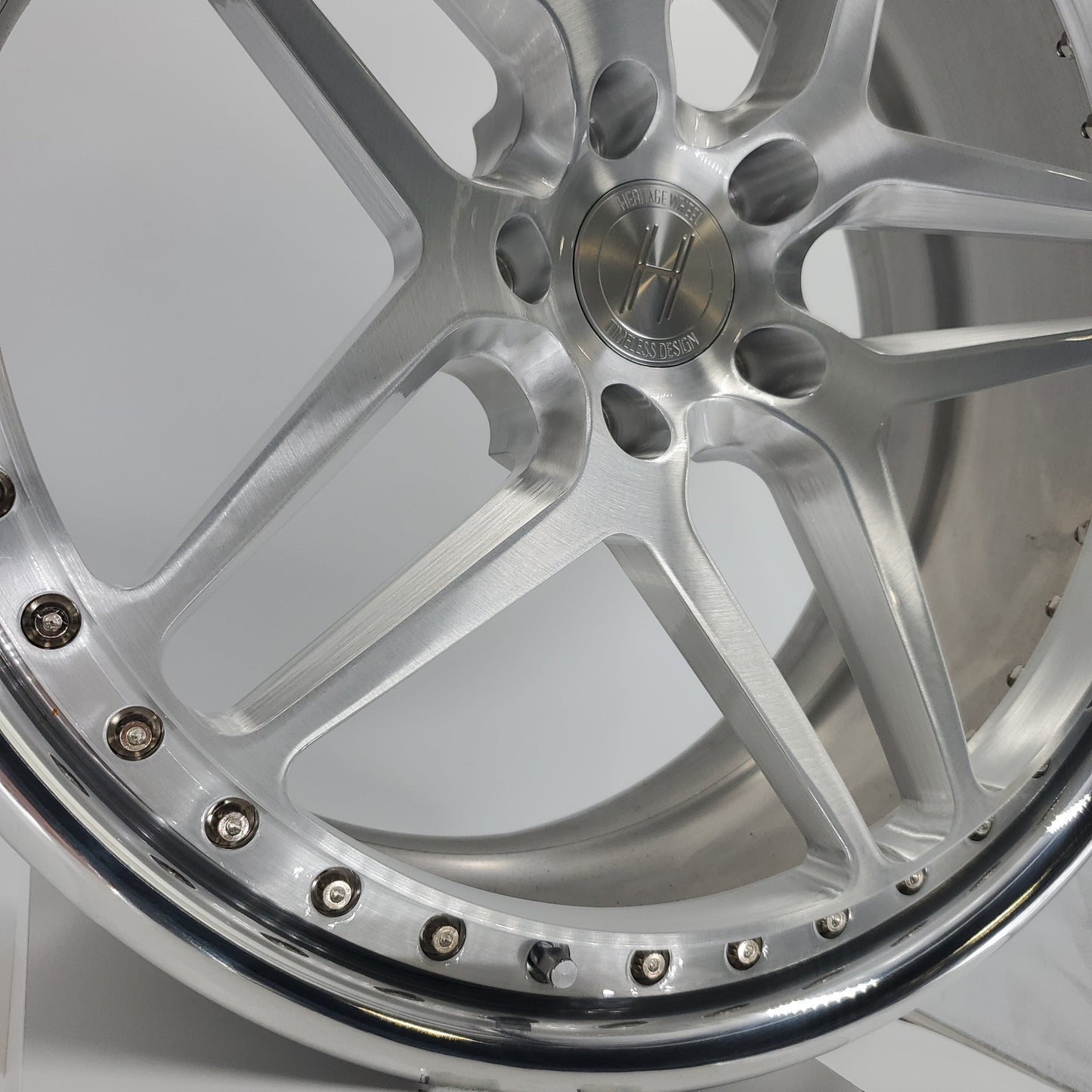 Heritage Wheels - EBISU-C 3PC Forged Full Brushed Face High Polished Lip 20x9