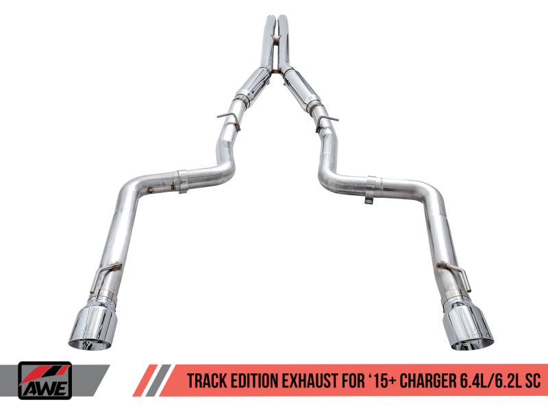 AWE Tuning 2015+ Dodge Charger 6.4L/6.2L Supercharged Track Edition Exhaust - 3015-33126-C-Dub Tech