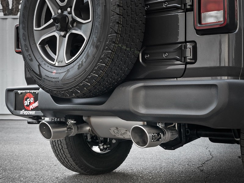aFe Rebel Series 409 Stainless Steel Cat-Back Exhaust 18-21 Jeep - 49-48096-P-C-Dub Tech