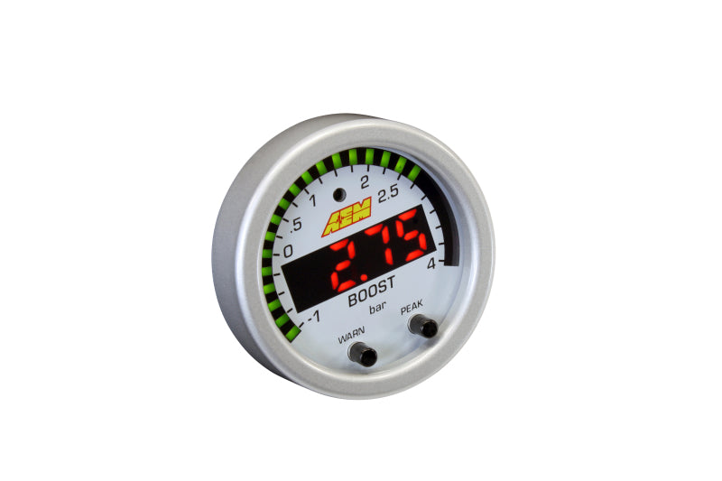 AEM X-Series Boost Pressure -30inHg 60psi Gauge Kit - 30-0308-C-Dub Tech