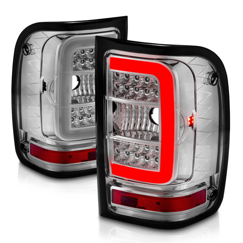 ANZO 2001-2011 Ford Ranger LED Tail Lights w/ Light Bar - 311392-C-Dub Tech