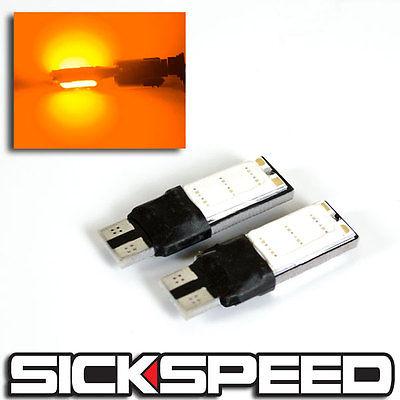 2PC HID-Style Amber Orange T10 194 LED Light Bulbs For Car/Truck Interior-C-Dub Tech