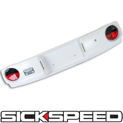 WHITE FIBER GLASS FINISH PANEL W/ RED/BLACK TAIL LIGHTS & HARNESS FOR MIATA NA