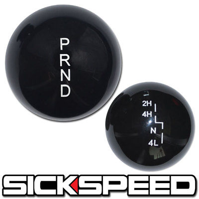 BLACK SHIFT KNOB/TRANSFER CASE SET FOR AUTOMATIC JEEP JK GEAR SHIFTER-C-Dub Tech