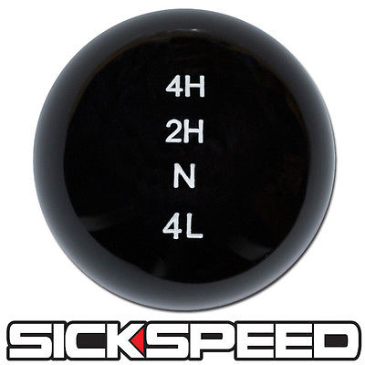 BLACK TRANSFER CASE SET FOR DANA 20 GEAR SHIFTER SELECTOR SHIFT KNOB 3/8X24-C-Dub Tech