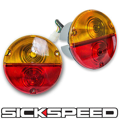 ORANGE/RED VINTAGE TAILLIGHT KIT FOR SICKSPEED REAR FINISH PANEL CONVERSION