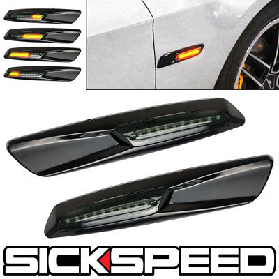 2 PC LED LENS LIGHT SIDE TURN SIGNAL BLINKING SEQUENTIAL LIGHTS SIDE MARKER-C-Dub Tech