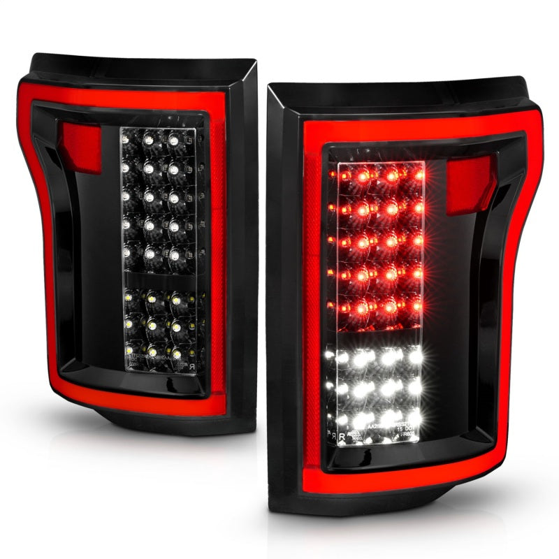 ANZO 2015-2016 Ford F-150 LED Taillights Black - 311261-C-Dub Tech