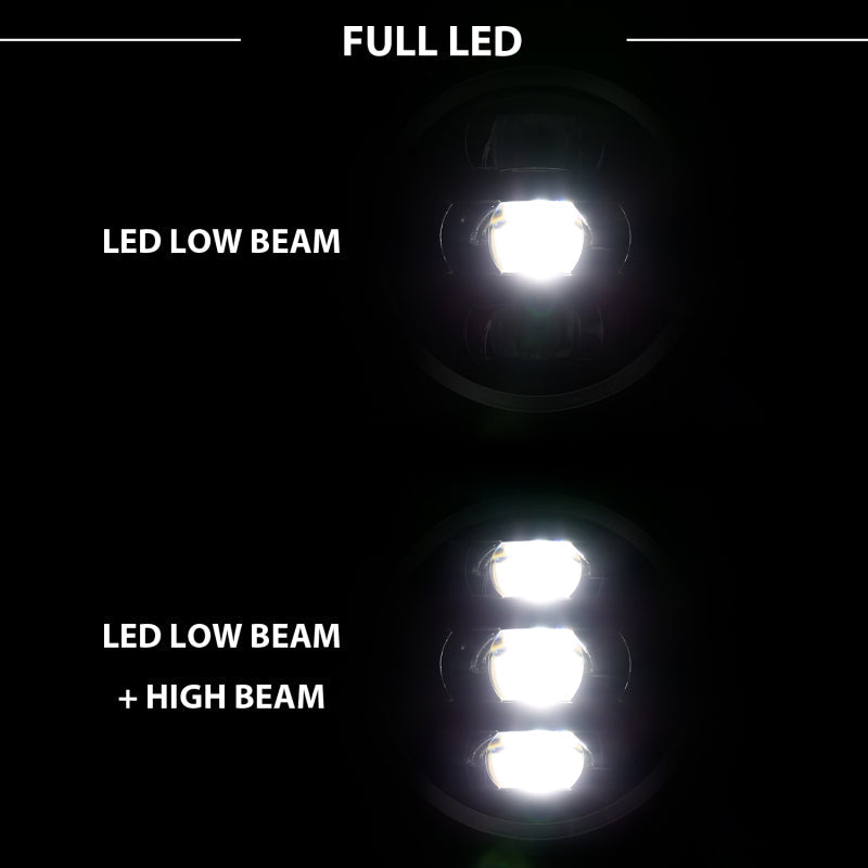 ANZO 2019-2020 Dodge Ram 1500 LED Projector Headlights Plank Style - 111494-R-C-Dub Tech
