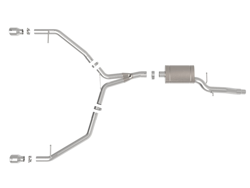 afe MACH Force-Xp 13-16 Audi Allroad L4 SS Axle-Back Exhaust - 49-36437-P-C-Dub Tech