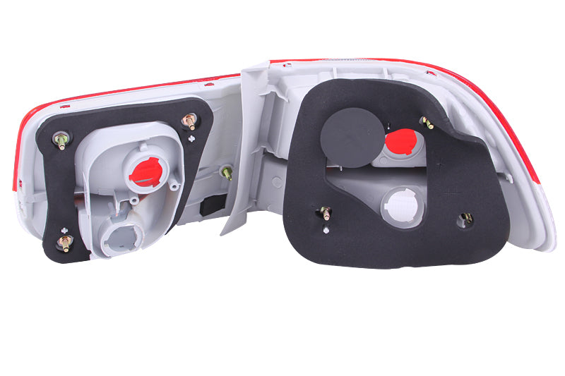 ANZO 1996-2000 Honda Civic Taillights Red/Clear - OEM 4pc - 221147-C-Dub Tech