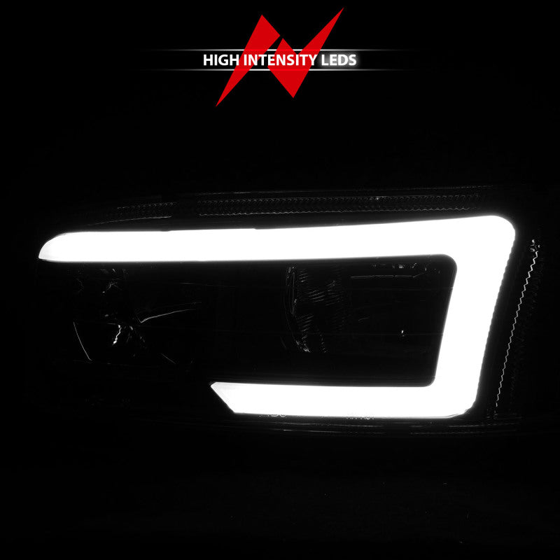 Anzo 99-17 GMC Sierra/Denali Headlights Black Amber (w/C Light Bars) - 111522-C-Dub Tech