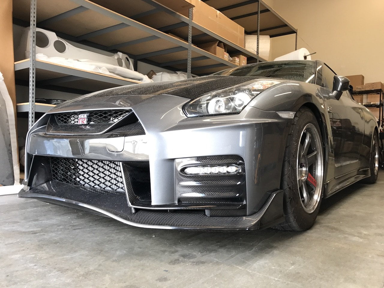 N-Tune Front Bumper Grille Insert (CF): 2017+ Nissan R35 GTR