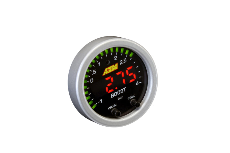 AEM X-Series Boost Pressure -30inHg 60psi Gauge Kit - 30-0308-C-Dub Tech
