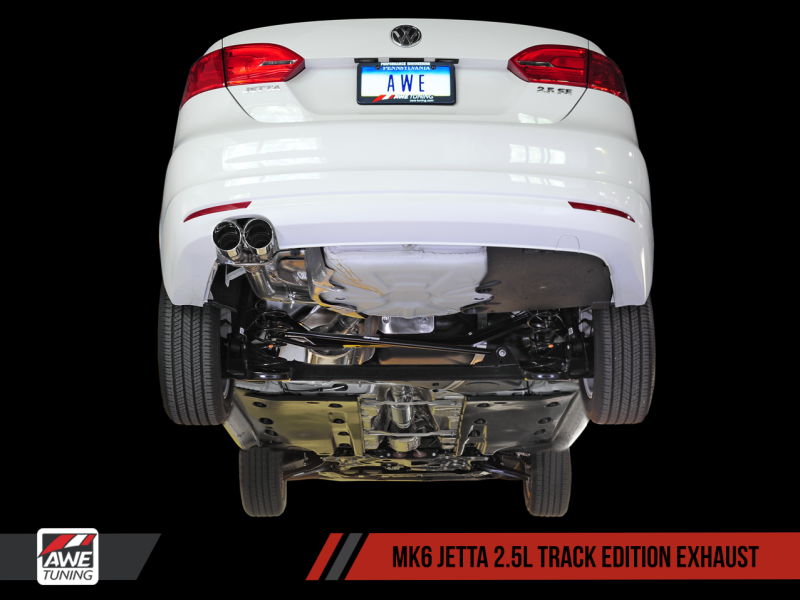 AWE Tuning Mk6 Jetta 2.5L Track Edition Exhaust - Diamond - 3020-23030-C-Dub Tech