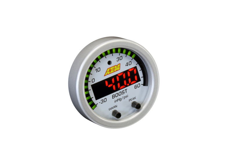 AEM X-Series Boost Pressure -30inHg 60psi Gauge Kit - 30-0308-C-Dub Tech