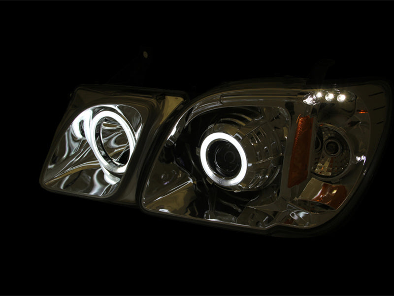 ANZO 1998-2007 Lexus Lx470 Projector Headlights w/ Halo Black (CCFL) - 111170-C-Dub Tech