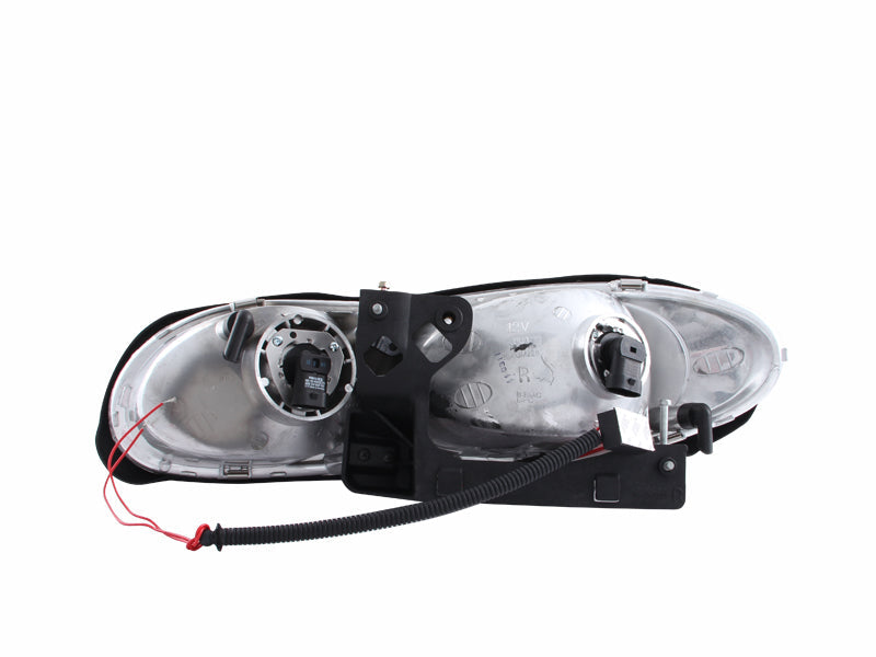ANZO 1998-2002 Chevrolet Camaro Crystal Headlights w/ Halo Black - 121024-C-Dub Tech