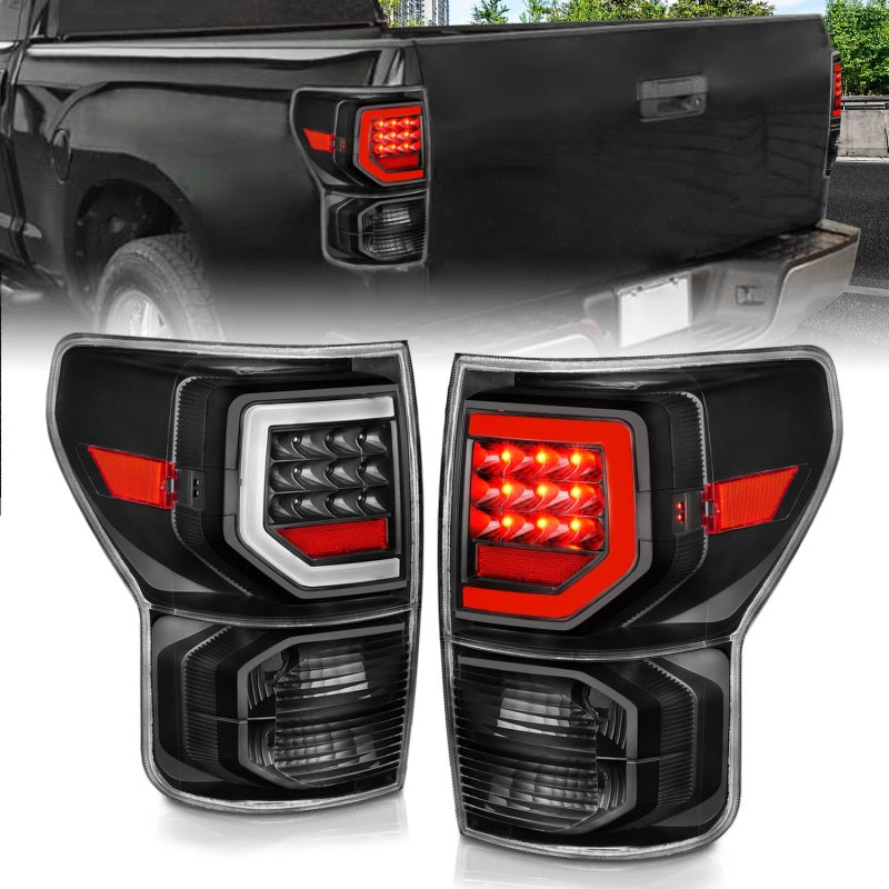 Anzo 07-11 Toyota Tundra Full LED Tailights Black Housing Clear - 311386-C-Dub Tech