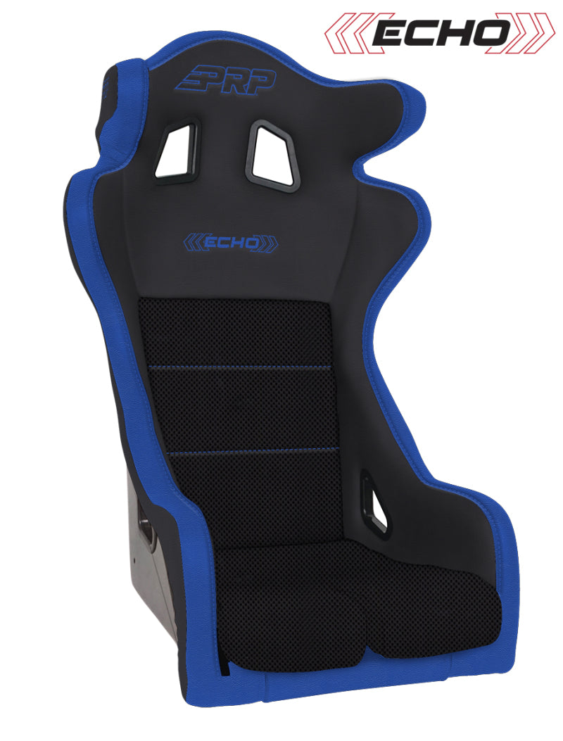PRP Echo Composite Seat- Black/Blue (PRP Blue Outline/Delta Blue- Blue - A38-V